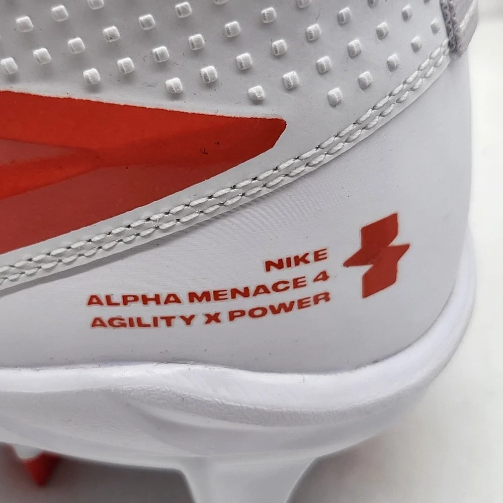 Nike Alpha Menace 4 Men 13 White‎ Red Football Cleats FZ7703-103